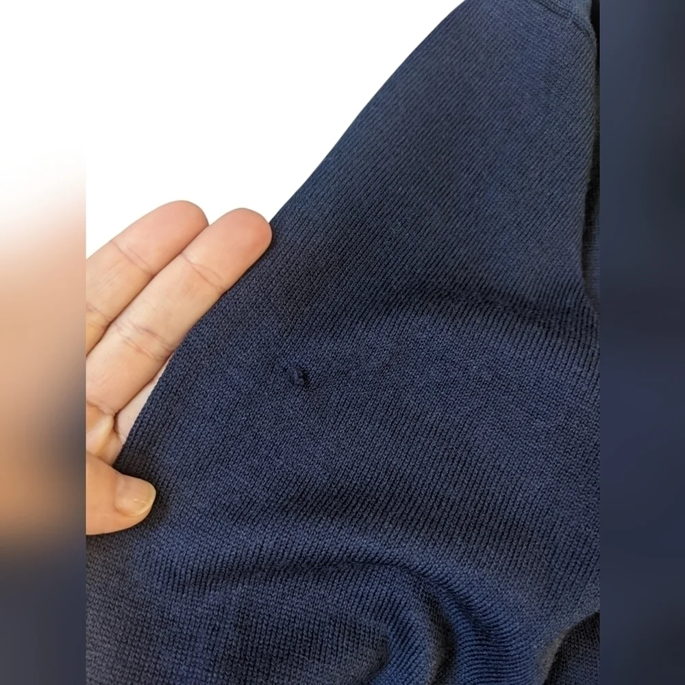Banana Republic Men's Merino Wool V-Neck Sweater Navy Size XL